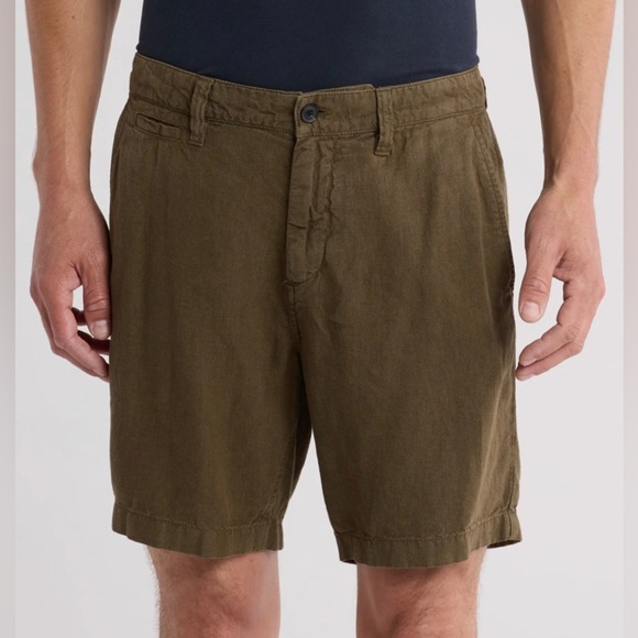 John Varvatos Men's Johnny Flat Front Shorts Olive Green Size 30 - Picture 1 of 9